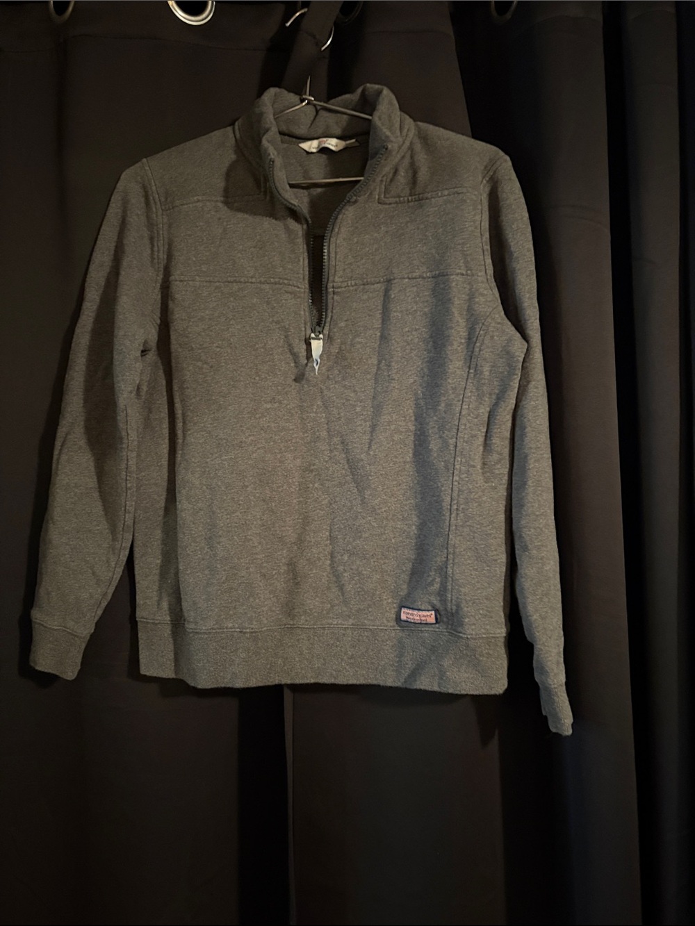 Vineyard Vines women’s Dark Gray Half-Zip Pullover Sweater